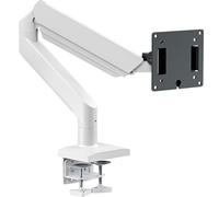 ONKRON Soporte Monitor Escritorio 13-55 Pulgadas, Carga hasta 25 kg, Brazo Monitor VESA 75x75 - 100x100 mm, con Muelle de Gas, Soporte para Pantalla Ordenador Blanco y Negro G110-BW