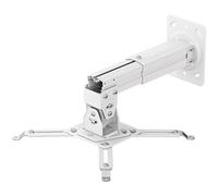 ONKRON Soporte Techo Proyector con Cargo Total de hasta 10 kg - Anchura de Montaje del Videoproyector 24-34 cm - Soporte Proyectores Inclinable/Colgador para Videoproyector, Color Blanco K3A-W