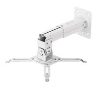 ONKRON Soporte Techo Proyector en Color Blanco con Cargo Total de hasta 10 kg - Anchura de Montaje del Videoproyector 24-34 cm - Soporte Proyectores Inclinable/Colgador para Videoproyector K3A-W