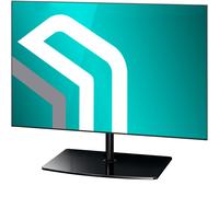 ONKRON Soporte TV 32-75 Pulgadas, hasta 40 kg, VESA 100x100-400x400, Soporte Television Giratorio, Base de Vidrio Templado, Sujeción para Colgar la Pantalla, Pie Television Universal, Negro PT3-B
