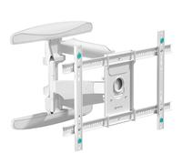 ONKRON Soporte TV Pared 40-75 Pulgadas, Brazo TV con Carga 45,5 kg, Soporte Television Pared con VESA 200x100-600x400 mm, Colgador Television Inclinable y Giratorio, Universal, Blanco M6L-W