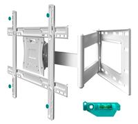 ONKRON Soporte TV Pared 40-75 Pulgadas, Brazo TV Peso hasta 68 kg, Soporte Television Pared con VESA 100x100-600x400 mm, Colgador Television Universal, Inclinable y Giratorio, Blanco M7L-W