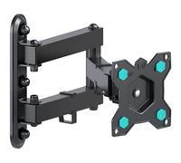 ONKRON Soporte TV Pared de 10 a 35 Pulgadas - Soporte TV Giratorio, Inclinable y Rotatorio con Peso hasta 20 kg - Colgar Television Pared en Color Negro con MAX VESA 100x100 mm/Brazo Television R4-B