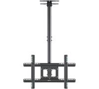 ONKRON Soporte TV Techo de 32 a 80 Pulgadas - Base para TV en Color Negro con Carga de hasta 68 kg - Soporte Television con MAX VESA 600x400 mm/Brazo Television Inclinable con Altura Regulable N2L-B