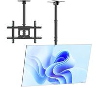 ONKRON Soporte TV Techo de 32 a 80 Pulgadas - Colgar TV en Color Negro con Carga de hasta 68 kg - Brazo Television Universal con VESA 100x100-600x400 mm/Soporte para Televisión Giratorio N1L-B