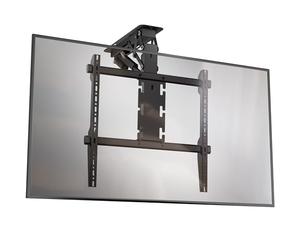ONKRON Soporte TV Techo Motorizado 50-75 Pulgadas, hasta 40 kg, VESA 200x200-600x600 mm, Colgador para Televisión Eléctrico, Inclinable, con Mando a Distancia, Negro N3LE-B