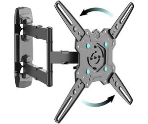 ONKRON Sujeción TV Pared para Television de 32 a 65 Pulgadas - Soporte Television Pared con Peso de hasta 41 kg - Colgar Televisor con MAX VESA 400x400 / Soporte TV Inclinable y Giratorio M4R-B Negro