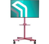 ONKRON TS1137-PB - Soporte de TV Enrollable para Pantalla de 23 a 60 Pulgadas (hasta 40 kg, Altura Regulable, VESA 100 x 100 - 400 x 400 x 400 cm), Color Rosa
