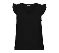 Onlalma Life Poly S/S Elina Top Solid, Negro, L
