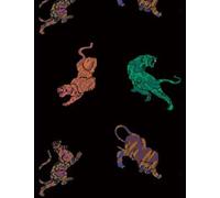 ONLALMA Life Poly S/S V-Neck Top AOP, Black/AOP: 586 Swirl Tiger, L