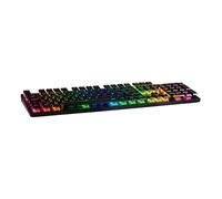 Onlan - CA-290 - Teclado Gamer extendido - 105 Teclas Finas Low Profile - Mecánico Interruptor Rojo - Anti Ghosting Completo N-Key Rollover- Retroiluminación RGB - Cable USB Trenzado