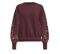 Onlbrooke L/S O-Neck Flower SWT Noos, Windsor Wine, XS