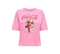 Onlcoca Cola Xmas Life S/S Top JRS, Sachet Pink, XL