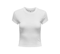 Onlelina S/S O-Neck Short Top JRS, Blanco, L