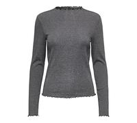 Onlemma Life LS Glitter Top JRS Noos, Negro, XS