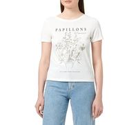 ONLFREE Life S/S Cross Back Top Box JRS, Cloud Dancer/Print:Papillons, M