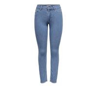 Onlhush Mid Skin ANK RW DNM Akm186 Noos, Denim Light Medium Blue Denim, LW x 34L