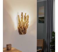 ONLI Aplique de pared Agar con pantalla de madera True