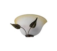 ONLI Aplique de pared Mira, crema/bronce, cristal, 30 cm de ancho, E27 True