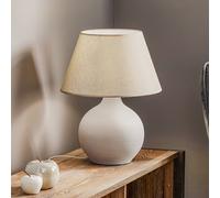 ONLI Lámpara de mesa Sfera, altura 53 cm, cemento/gris