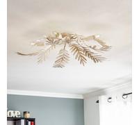 ONLI Lámpara de techo Felce en forma de helecho, marfil, 70 x 70 cm
