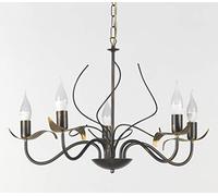 ONLI Mentira Lámpara de 5 luces E14, marrón/dorado, metal