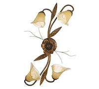 ONLI Plafón con 4 Luces, Alga, marrón