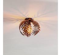 ONLI Plafón Felce en forma de helecho en bronce, Ø 27 cm