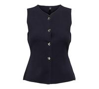 Onlibi Button Sl Vest Cc Knt, azul oscuro, S