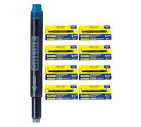 ONLINE 40 cartuchos de tinta compatibles con Lamy, color azul, universales, para todo tipo de plumas estilográficas, de repuesto, borrables, también para bolas de roller, color azul real