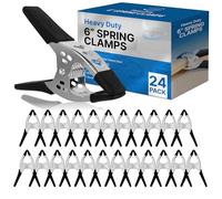 Online Best Service Lote de Abrazadera de Resorte de 24-6 "Pulgadas Grande de Metal de Resorte Súper Resistente Negro - Abertura de Mordaza de 2.5 Pulgadas
