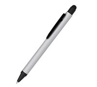 Online Bolígrafo de aluminio Stylus Silver, bolígrafo de aluminio intercambiable, tinta negra, con tacto suave, lápiz táctil, 1 unidad