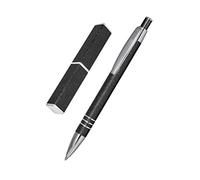 Online Bolígrafo de punta de grafito de metal con bolígrafo retráctil de aluminio y recarga reemplazable tinta negra, color negro