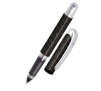 Online Bolígrafo de tinta universitaria de estilo negro ergonómico para escuela/universidad, punta media sólida, parte de agarre suave para cartuchos de tinta estándar recargables, ideal para