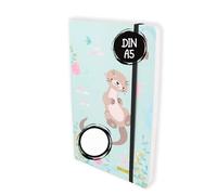 Online Bullet Journal Otter Dotted A5 con banda elástica, papel FSC de 120 g/m², 144 páginas interiores de lunares con tapa blanda, diario para notas, bocetos, diario de letras, Bullet Journaling