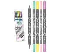 Online Calli.Brus, Juego de 5 rotuladores para escritura a mano, juego de caligrafía, pluma con punta de caligrafía y punta de pincel para bullet Journaling, acuarelas, color pastel