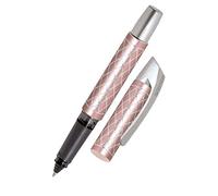 Online Campus Diamond Rose - Bolígrafo de tinta para diestros y zurdos, mango ergonómico, para cartuchos estándar, tecnología Magic Ball (incluye cartucho de tinta azul)