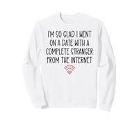 Online Dating Anniversary Dating App Funny His Her Couples Sudadera