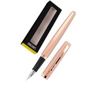 Online Eleganza 34565 - Pluma estilográfica (metal, punta M, clip de metal, incluye cartucho de tinta azul, para cartuchos de tinta estándar, incluye paquete de regalo)