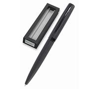 Online - Eleganza | Bolígrafo Tinta Negra con Mecanismo Giratorio y Caja de Regalo - Boligrafo de Metal con Superficie Mate Color Negro