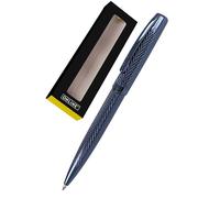 Online Eleganza Diamond Night I Bolígrafo de metal de alta calidad, color azul, mina grande intercambiable, clip de metal, tinta negra, indeleble, incluye paquete de regalo