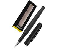 Online Eleganza I Metall I Design Pure Black I Pluma estilográfica M I Clip de metal I Incluye cartucho de tinta azul I Pluma negra para cartuchos de tinta estándar, incluye paquete de regalo
