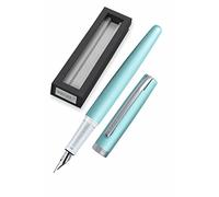 Online - Eleganza | Pluma Estilográfica de Tinta Azul con Caja de Regalo - Pluma de Metal con Superficie Mate Color Turquesa