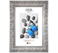 Online-GalleryKing Marco de fotos barroco en plata antigua, 42 x 59,4 cm, DIN A2, inspirado en la historia, tamaño a elegir, marco de madera noble, hecho a medida, para fotos, pósteres y puzles, OGK