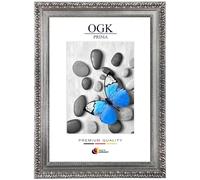 Online-GalleryKing OGK_30 - Marco de fotos barroco en plata antigua, 42 x 59,4 cm, DIN A2, inspirado en los antiguos maestros, tamaño a elegir, marco de madera noble, para fotos, pósteres y puzles