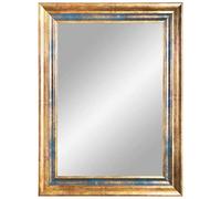 Online-GalleryKing OGK-EH23 - Espejo de pared a medida, 60 x 100 cm, color azul, dorado, barroco, shabby vintage, para pasillo, baño, salón, dormitorio, espejo