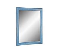 Online-GalleryKing TheMIRROR' Espejo enmarcado de cristal auténtico, 100 x 100 cm, hecho a medida, espejo de pared en color azul claro, por ejemplo, como espejo de pasillo, espejo de salón, etc.