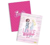 Online Libreta universitaria Barbie A4, cuadriculado, 160 páginas, 80 hojas, 2 blocs de estudiantes con elegantes motivos de Barbie para escribir y dibujar, tapa dura, bloc de notas A4
