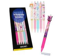 Online magiXX - 6 bolígrafos de goma de borrar Fun Girls I de gel azul borrables con grosor de trazo de 0,7 mm, bolígrafo de punta redonda para aprender a escribir, oficina, compatible con Frixion