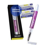 Online magiXX Bolígrafo roller borrable morado con cartuchos de tinta I Bolígrafo roller con trazo de 0,7 mm I Incluye 7 cartuchos azules I Bolígrafo borrable